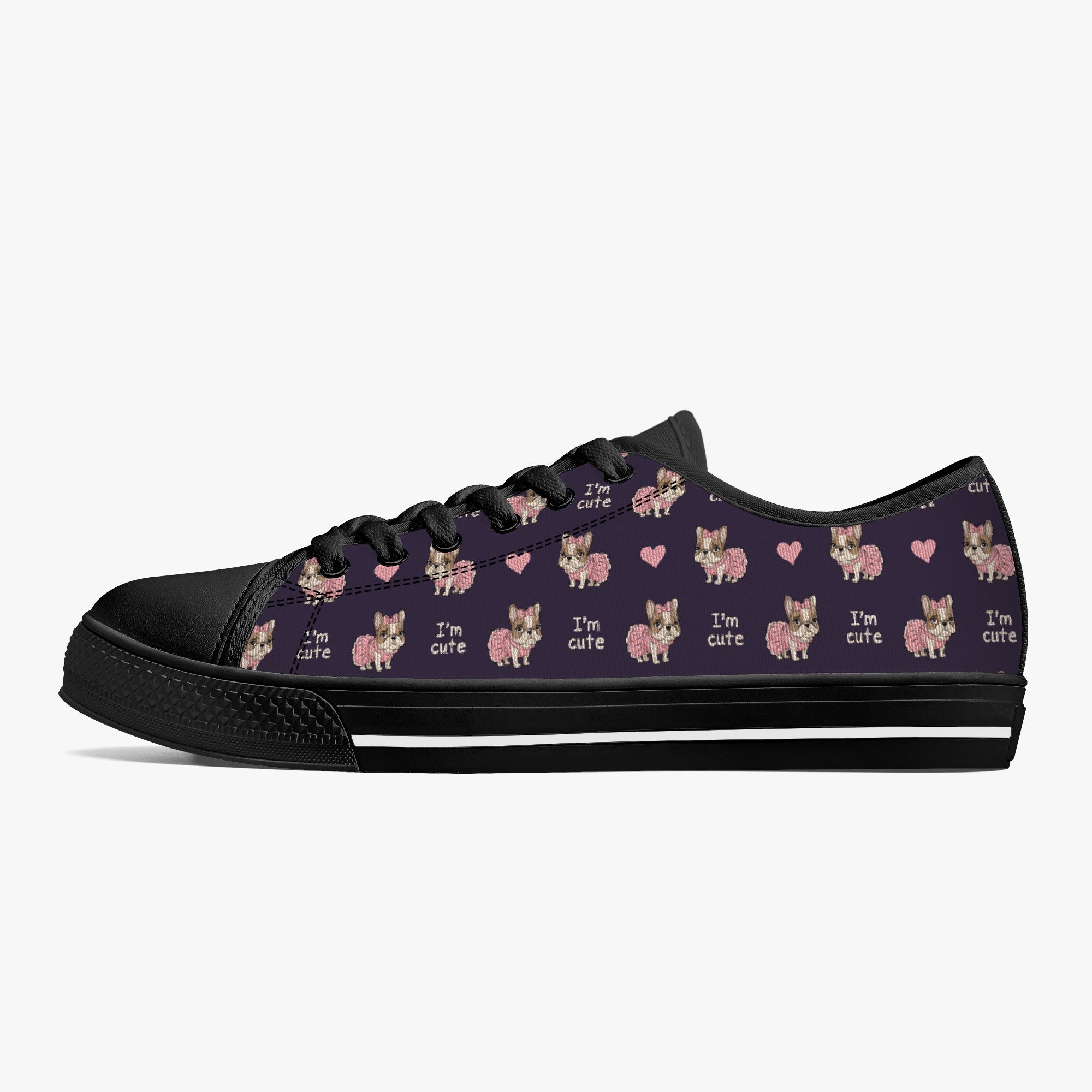 Pet-Lover Prince - Classic Low-top Canvas Shoes for Everyday Wear