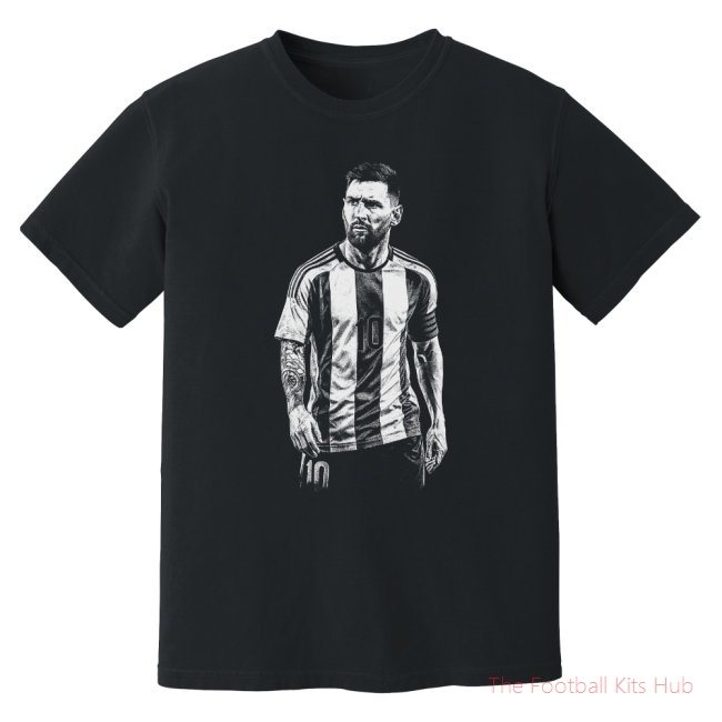Messi Argentina Phantom Graphic Tee - Black