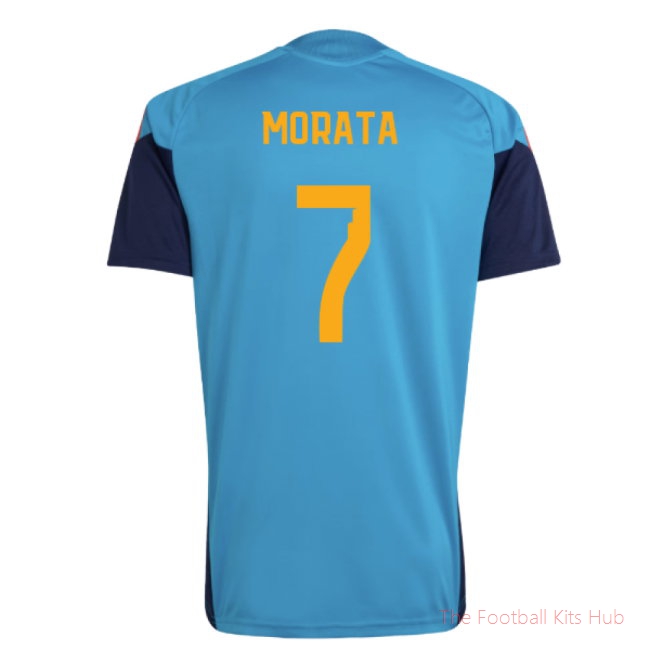 2026-2027 Spain Training Jersey (Bold Aqua) (Morata 7)