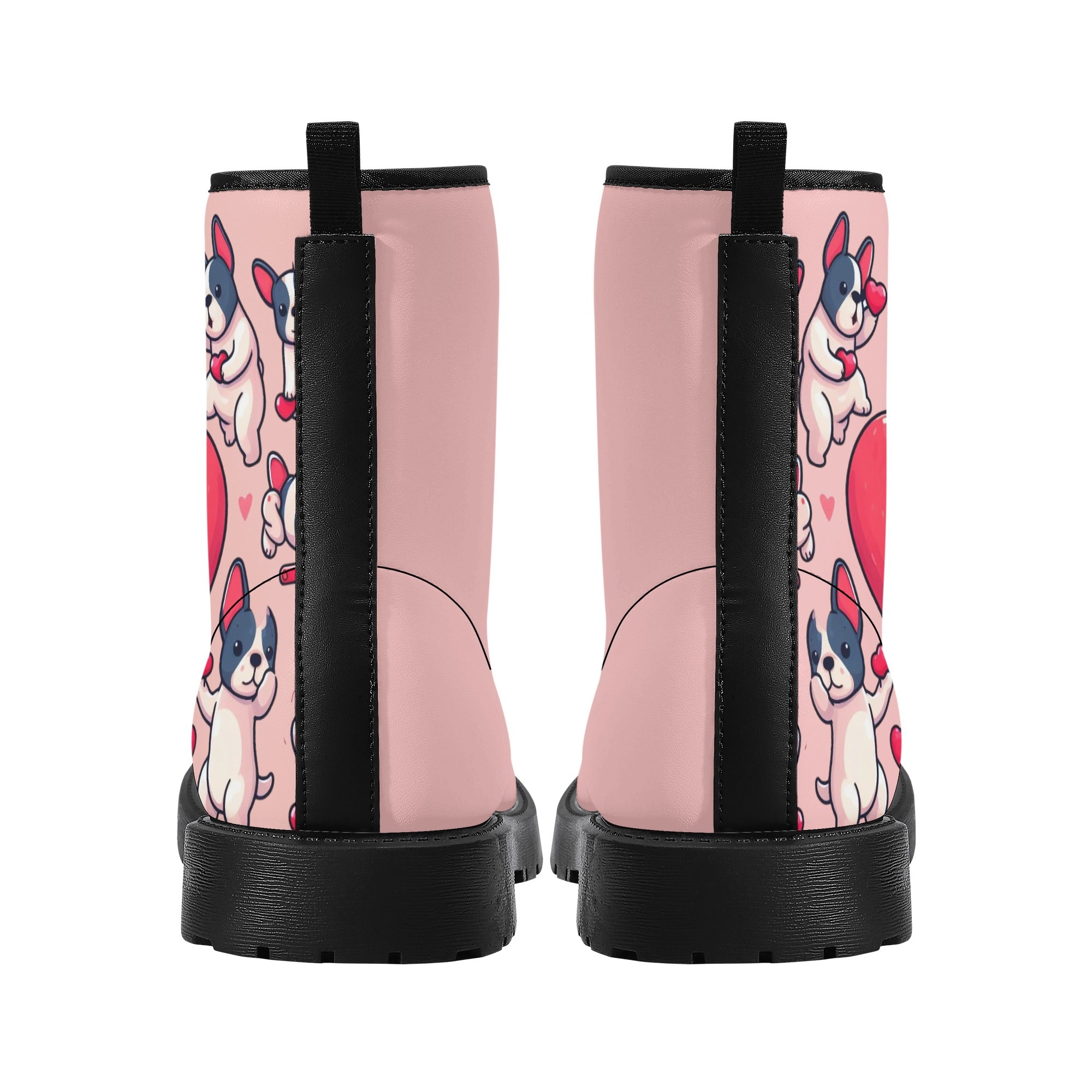 Coco - French Bulldog Themed Leather Boots For Frenchie Fans