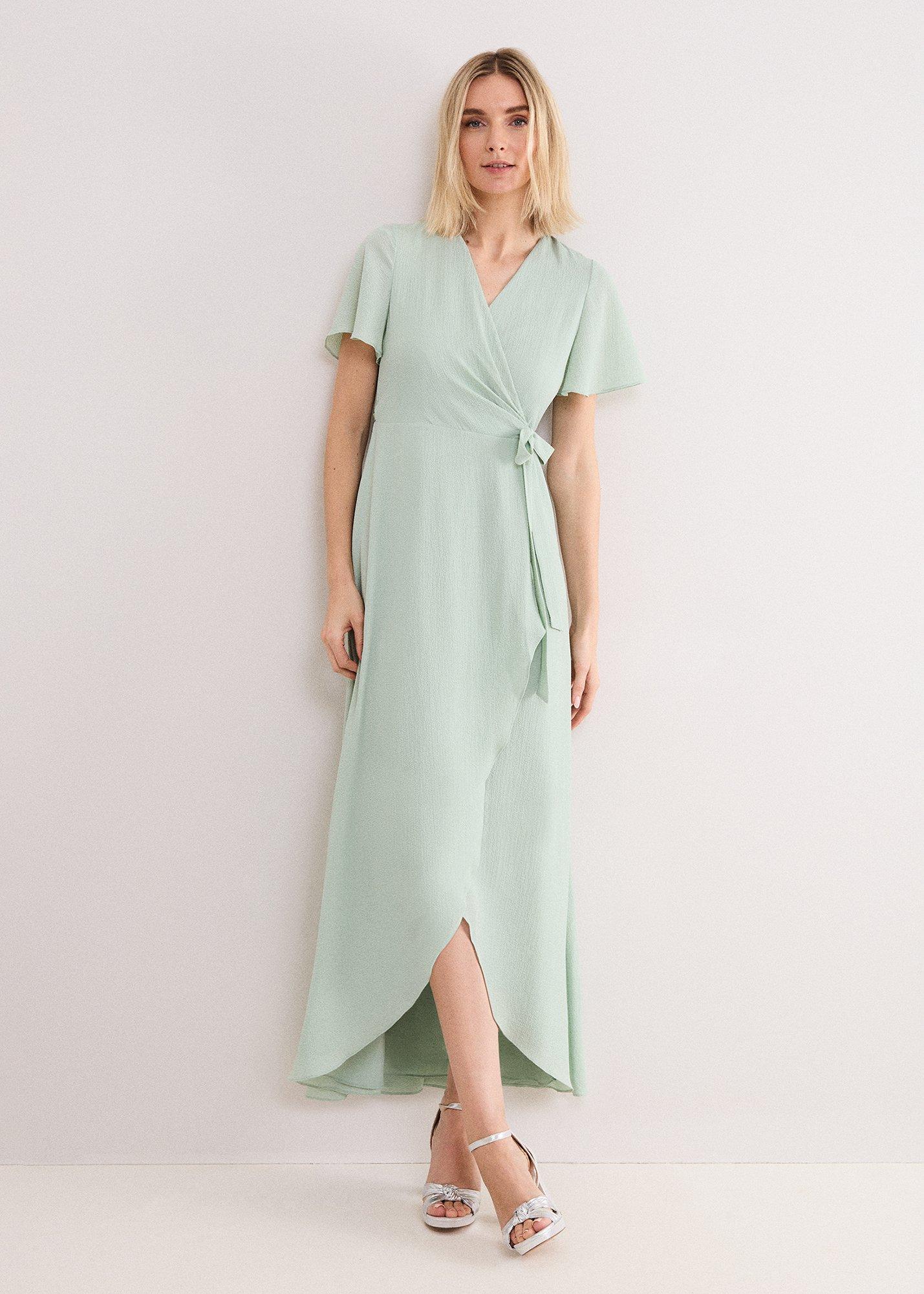 Petite Julissa Textured Wrap Maxi Dress