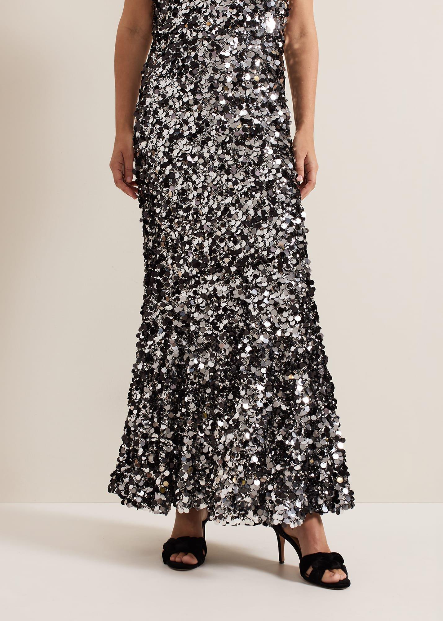 Nina Sequin Maxi Dress