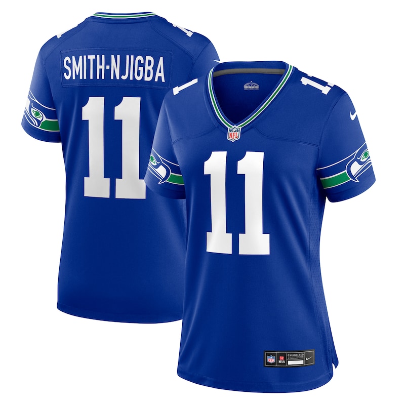 None Jaxon Smith-Njigba SEA Seahawks Championship Durable Jersey