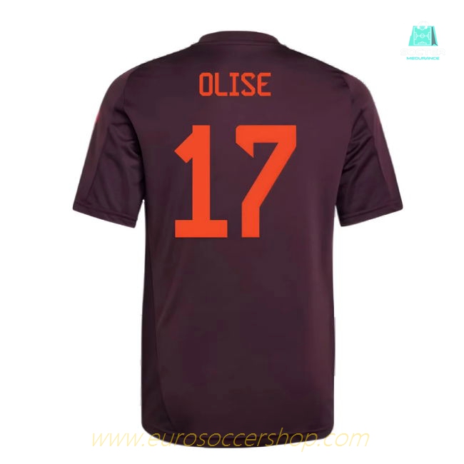 2024-2025 Bayern Munich Training Tee (Shadow Maroon) - Kids (Olise 17)