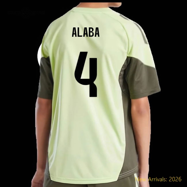 Soft Kids Football Team Alaba Jersey 2025-2026 Stretchy