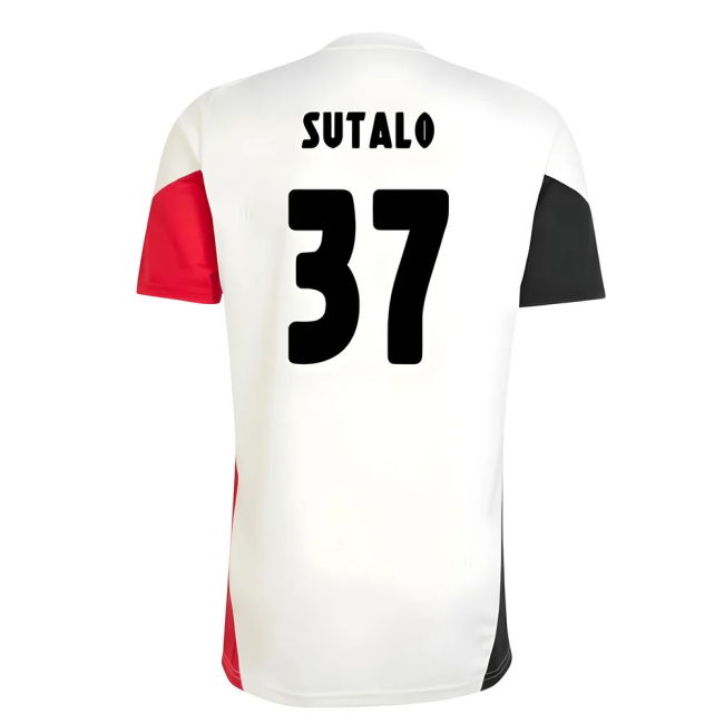 2025-2026 Ajax Amsterdam Club Jersey Training Team White Sutalo 37