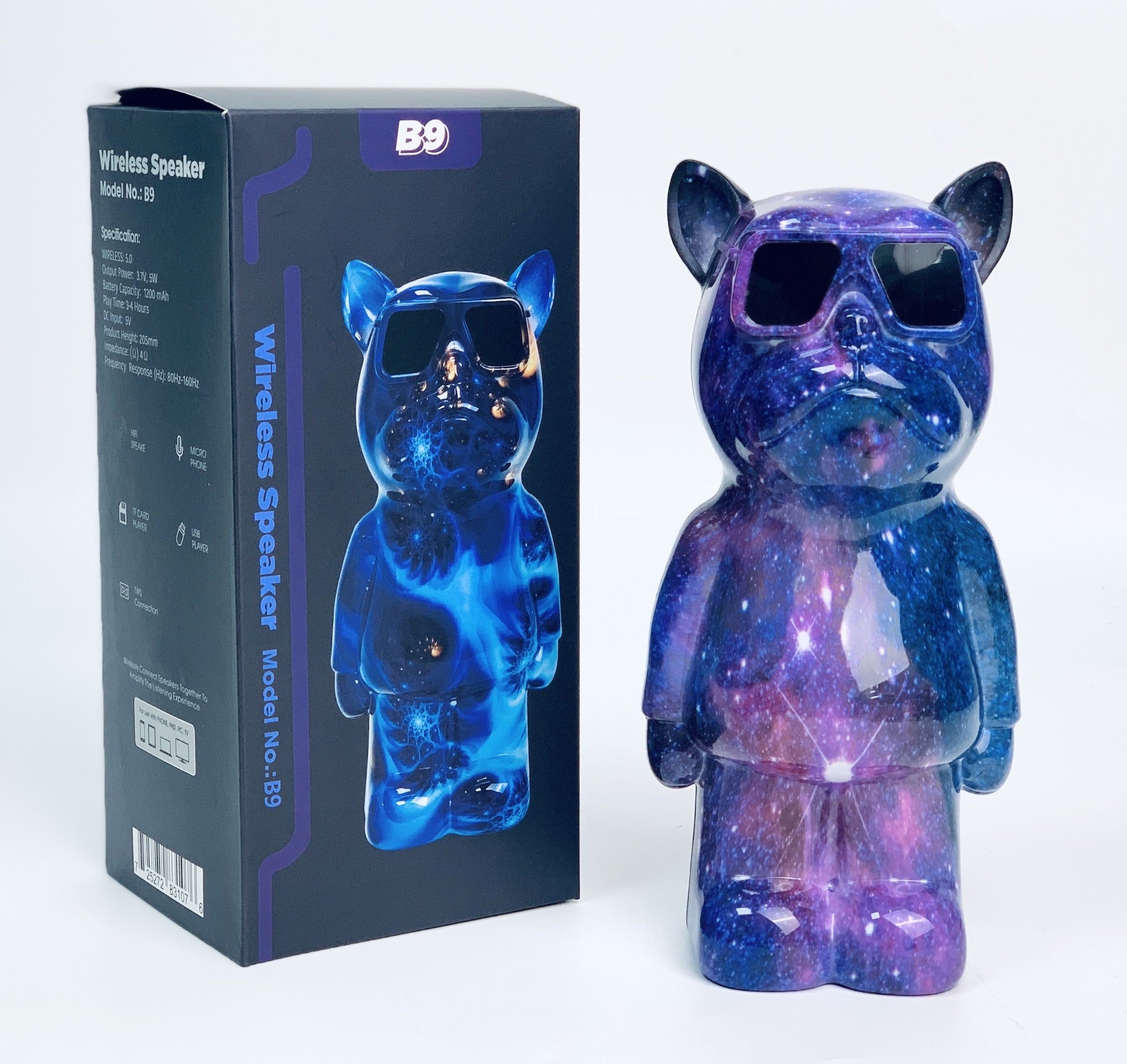 Premium WoofWave B9 Painted Frenchie Shape Bluetooth Speaker