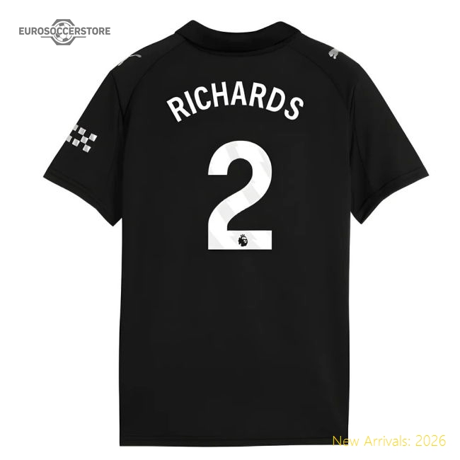Official 2025-2026 Man City Away Shirt (kids) (richards 2) - Premium
