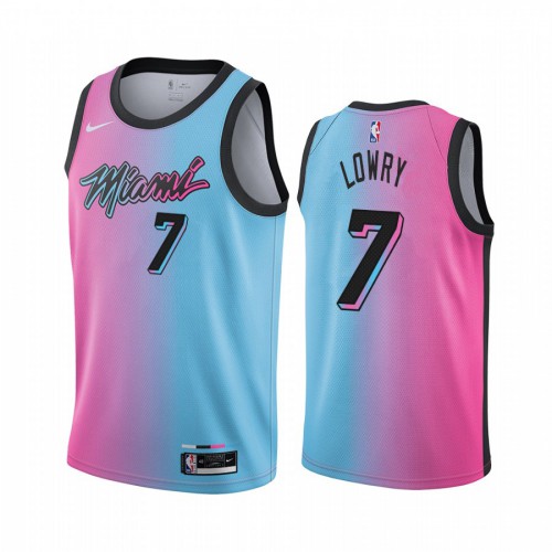 Heat #7 Kyle Lowry Elite 2020 City NBA Jersey - Blue Swingman