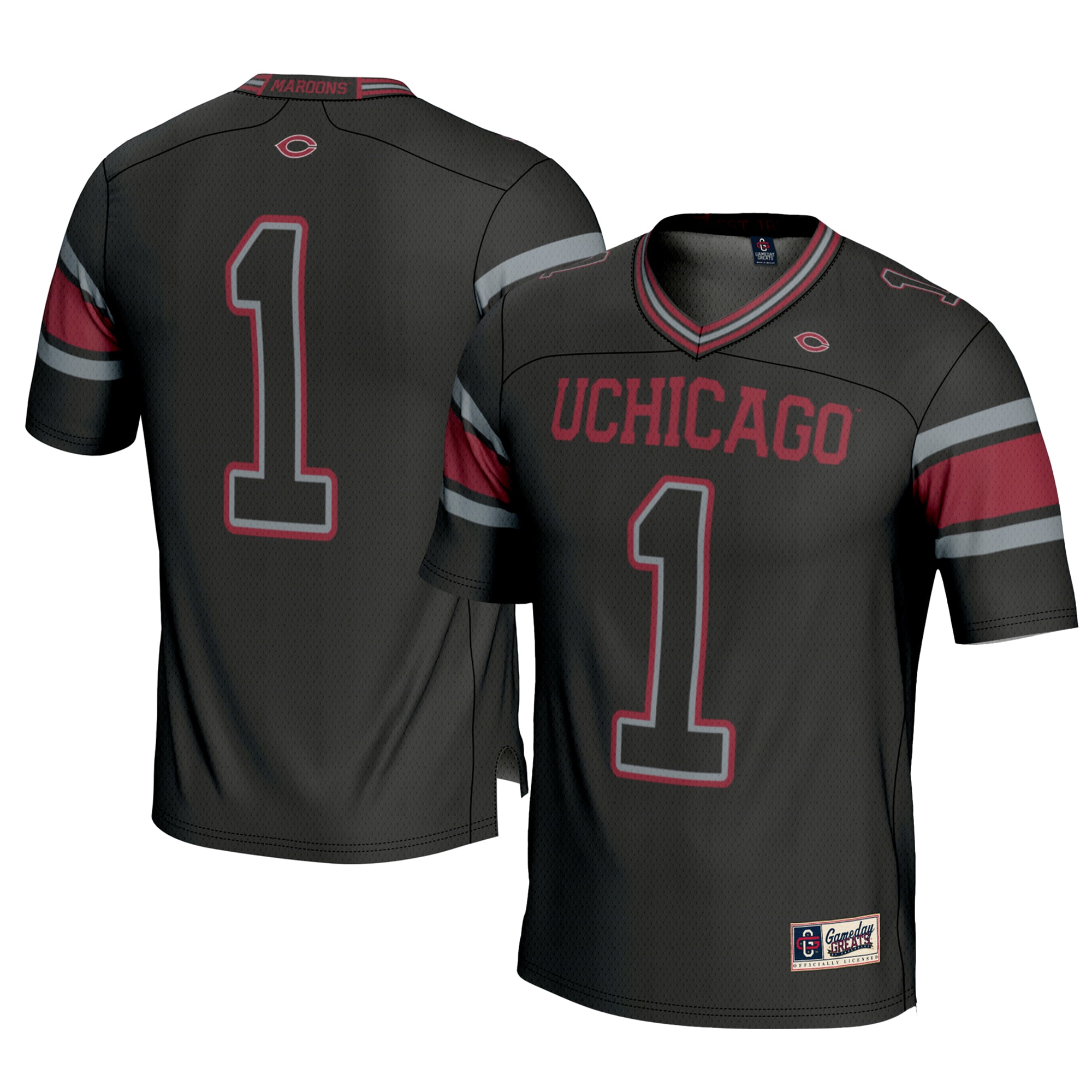 #1 UChicago Maroons GameDay Greats 26/27 Football Jersey - Black