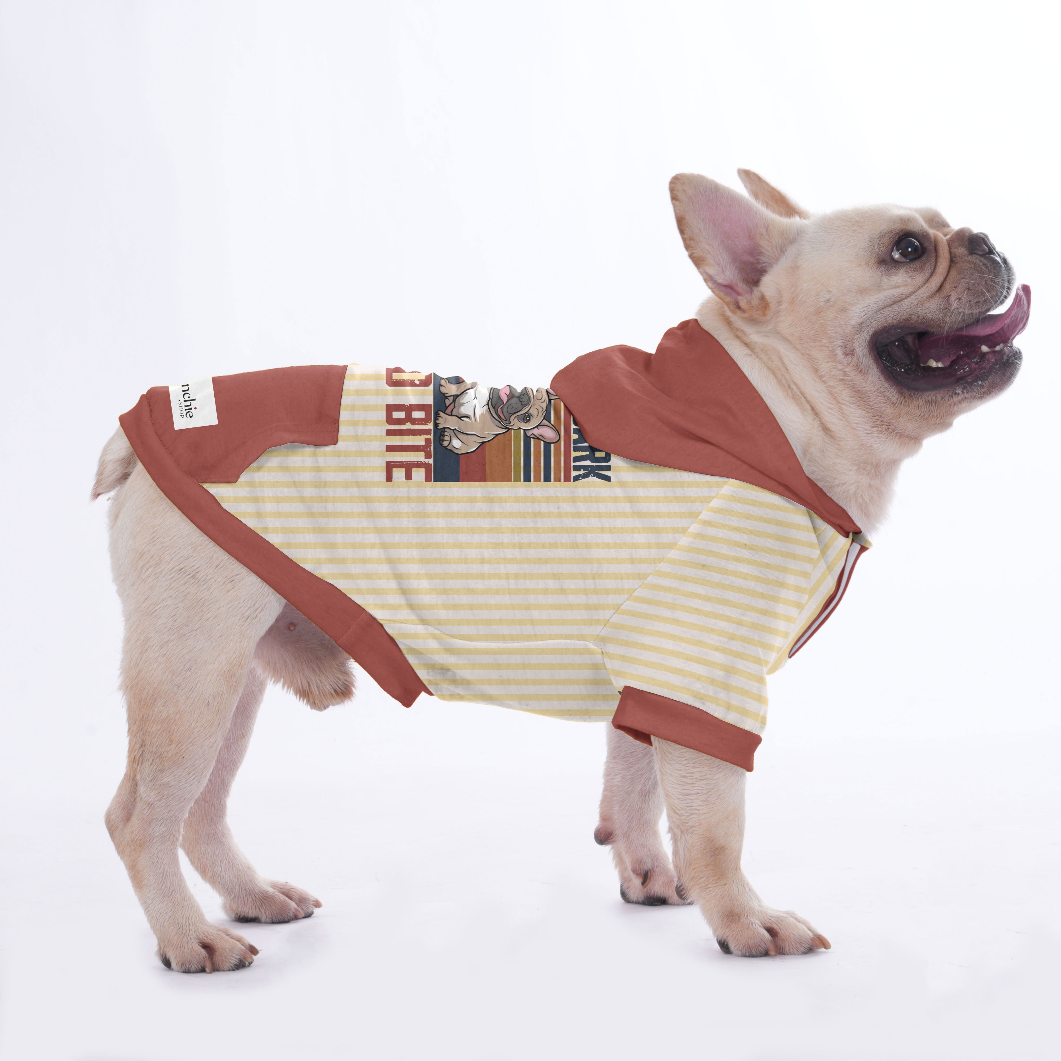 All bark No bite - Hoodies for French Bulldog | Frenchie Shop Original