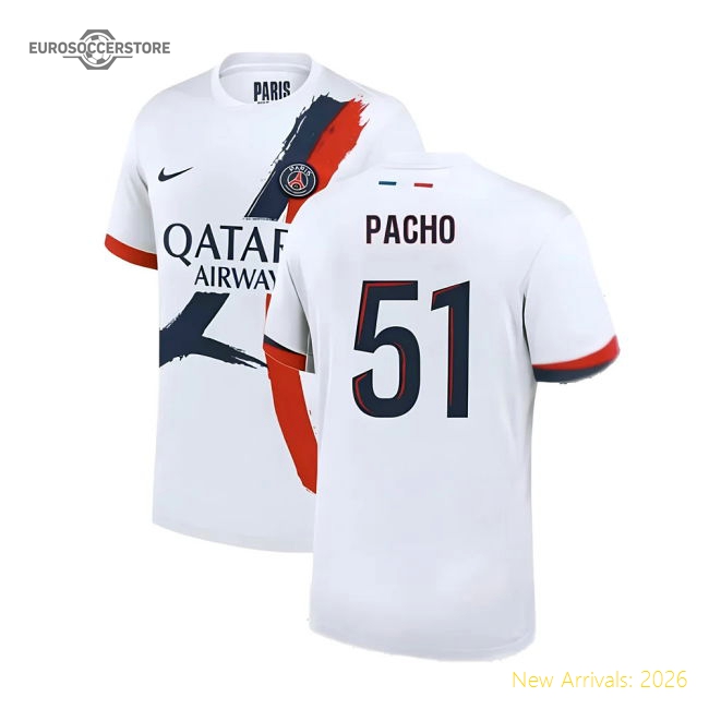 Psg Pacho Supreme Away Jersey Limited Lightweight Moisture-wicking