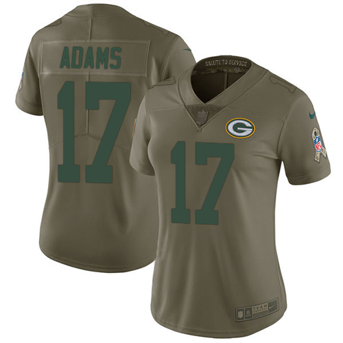 NFL GB Packers #17 Davante Adams Green Limited Jersey --v8