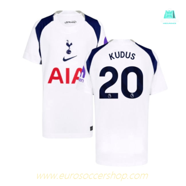 2025-2026 Tottenham Hotspur Home Shirt (Kids) (Kudus 20)