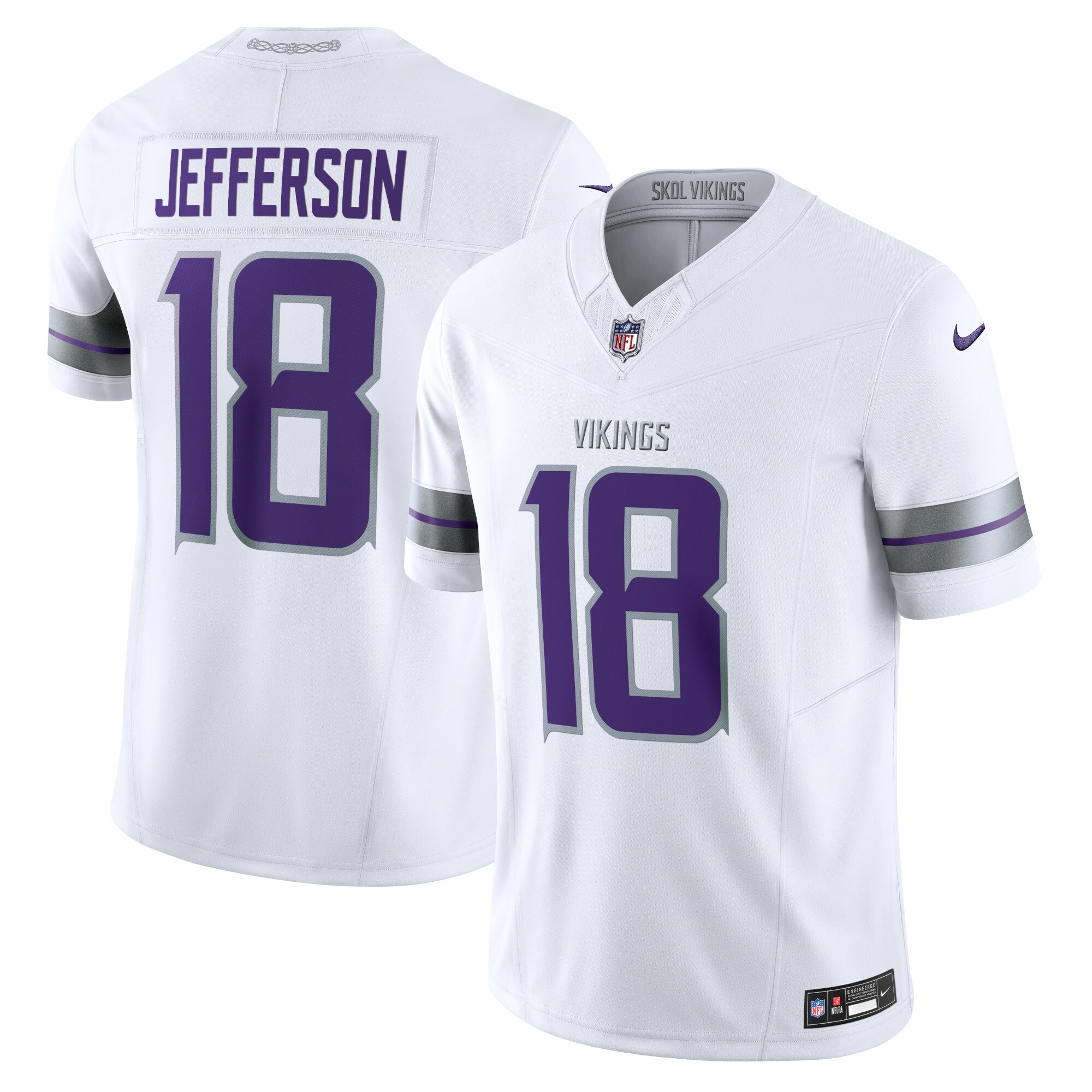 [SJH] Justin Jefferson #18 Minnesota Vikings Alternate Vapor F.U.S.E. Limited Jersey - White