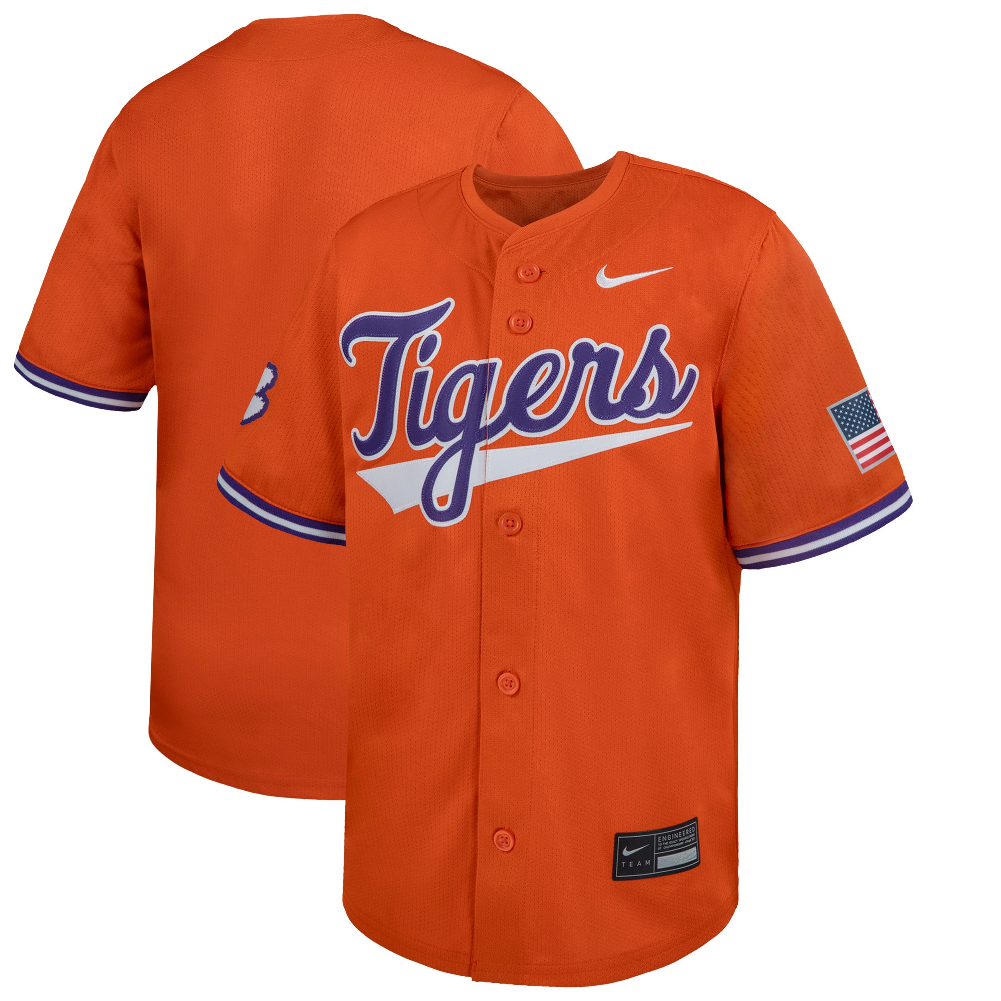 [NJP] Clemson Tigers Youth Limited Baseball Jersey - Orange
