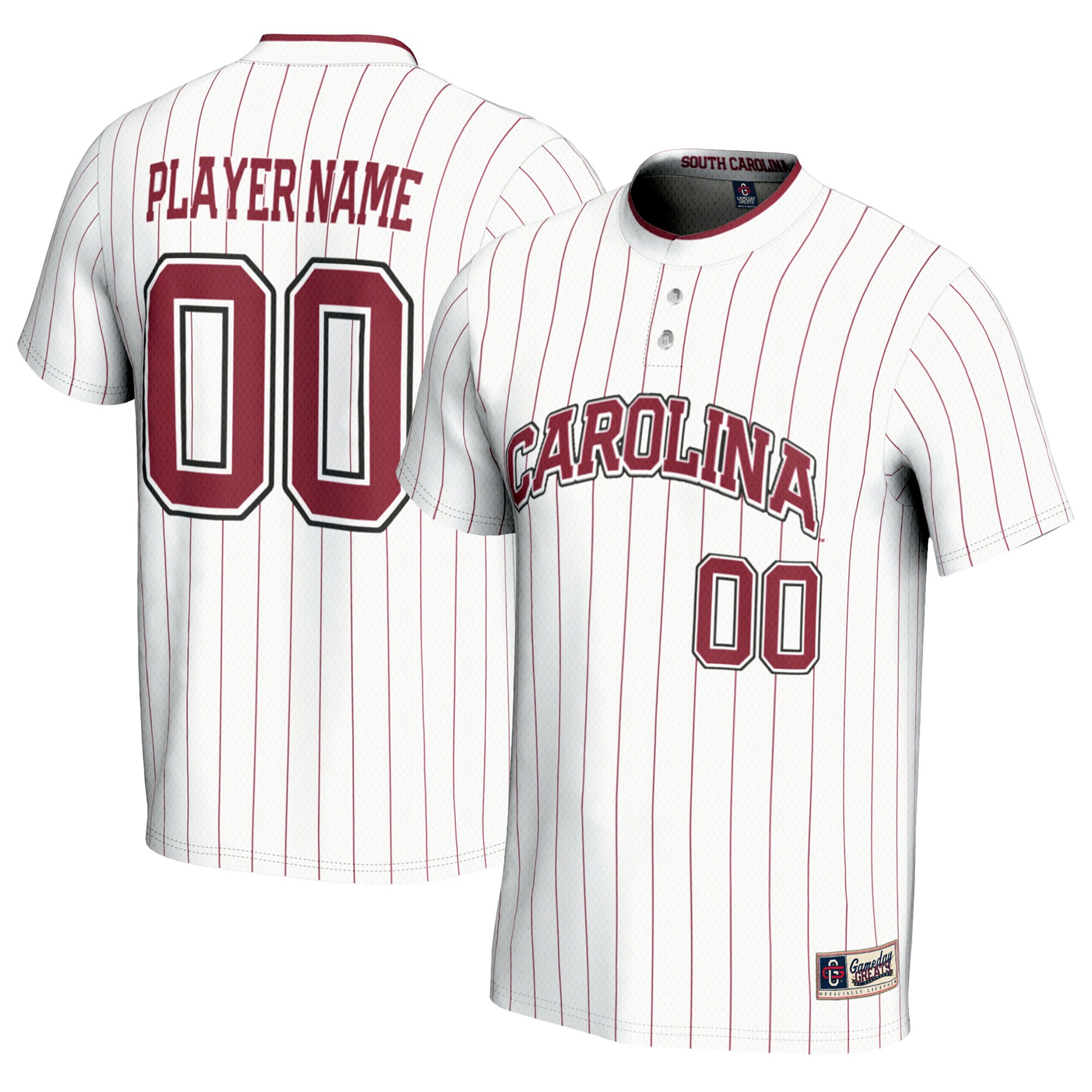 [NJP] South Carolina Gamecocks GameDay Greats Youth NIL Pick-A-Player Lightweight Softball Jersey - White