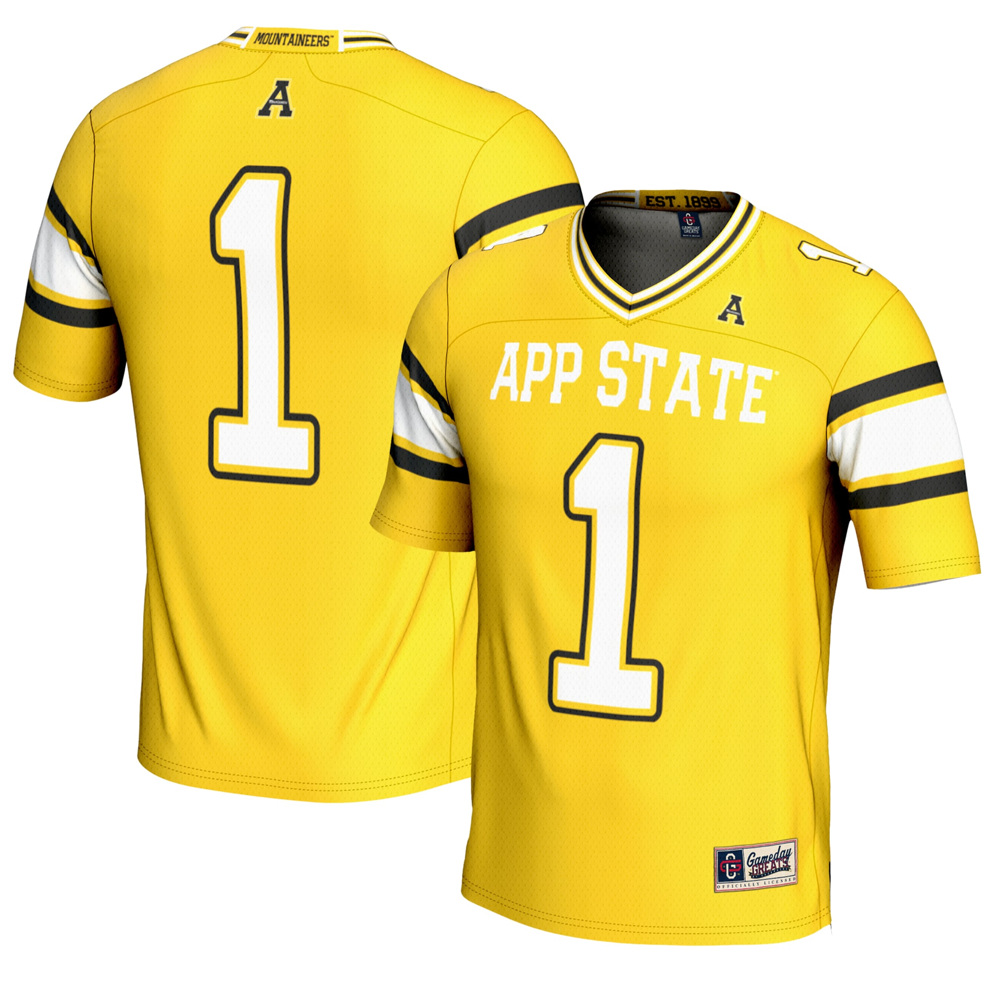 #1 Appalachian State Mountaineers GameDay Greats Youth Endzone 2026 Season Football Jersey - Gold