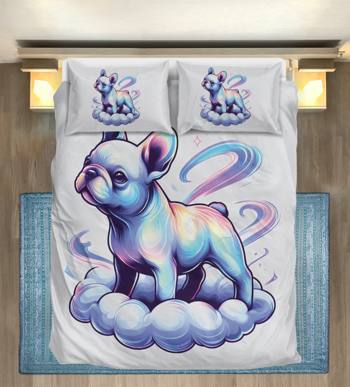 French Bulldog Noel Bedding Set Cute Frenchie Essential