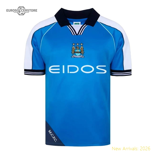 Official Manchester City 2000 Home Retro Shirt (haaland 15) - Premium
