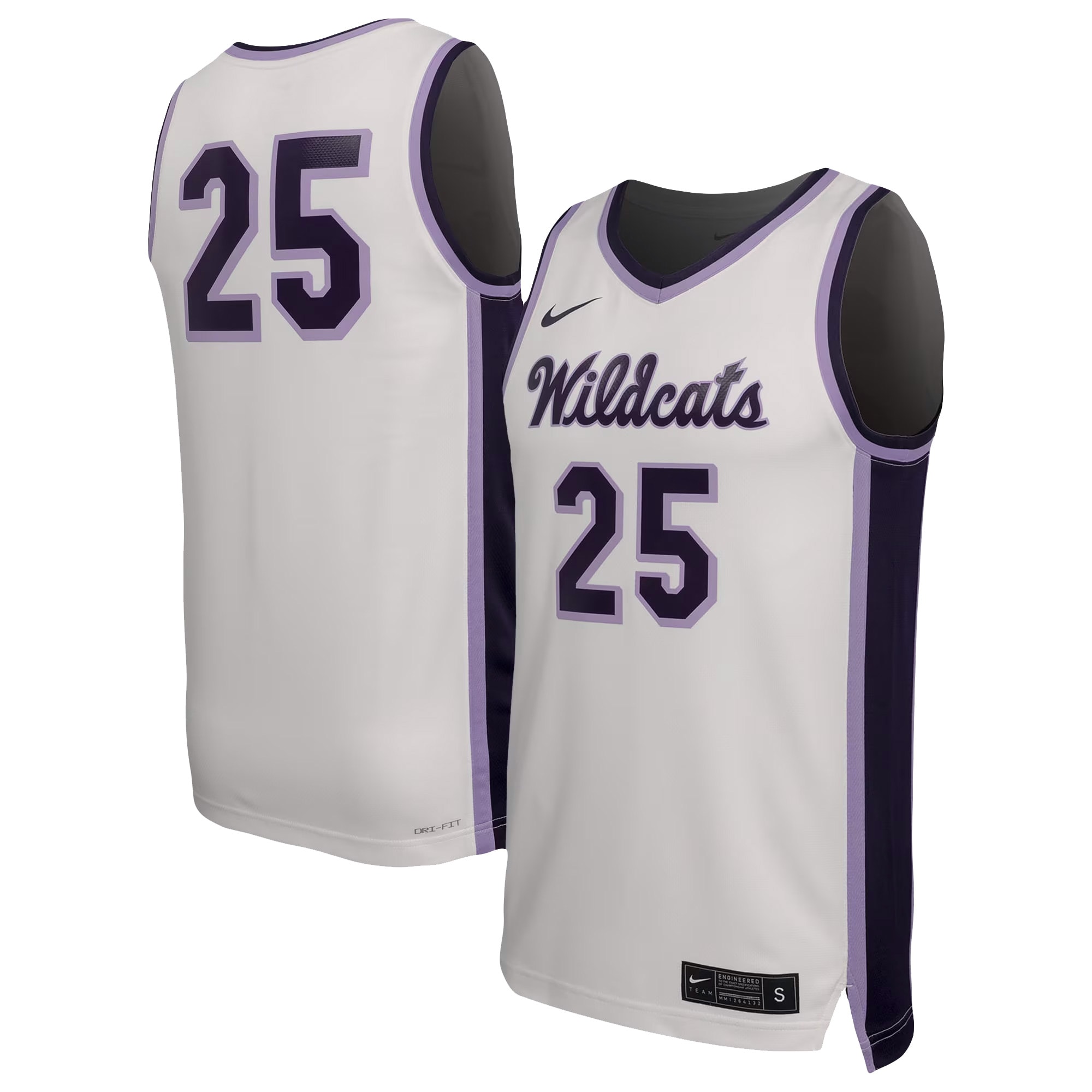 [DDG] #25 Kansas State Wildcats Nike Replica Basketball Jersey - White