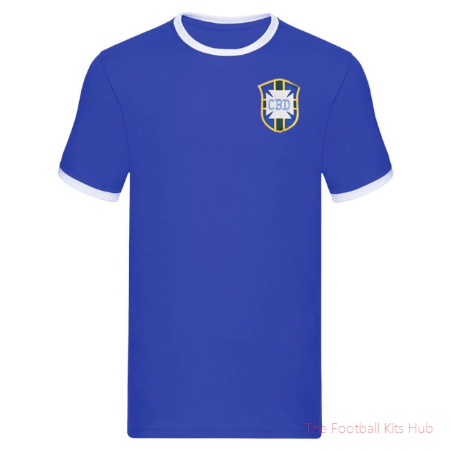 Brazil National Team Embroidered Ringer Tee (Royal Blue)