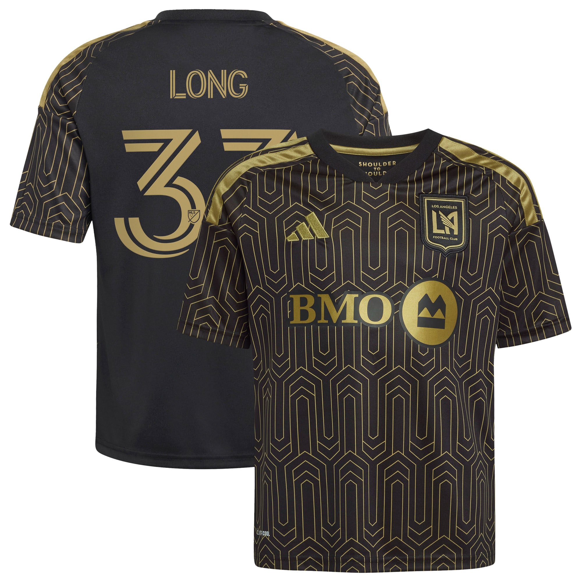 [SJH] Aaron Long LAFC Youth 2026 Primary Kit Replica Jersey - Black