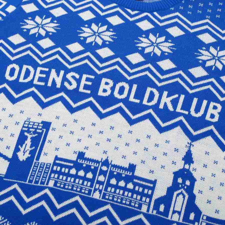 Odense Boldklub Christmas Jumper - Blue/White Kids