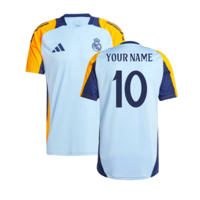 Fan-Favorite 2024-2025 Real Madrid Training Shirt (Glow Blue) (Your