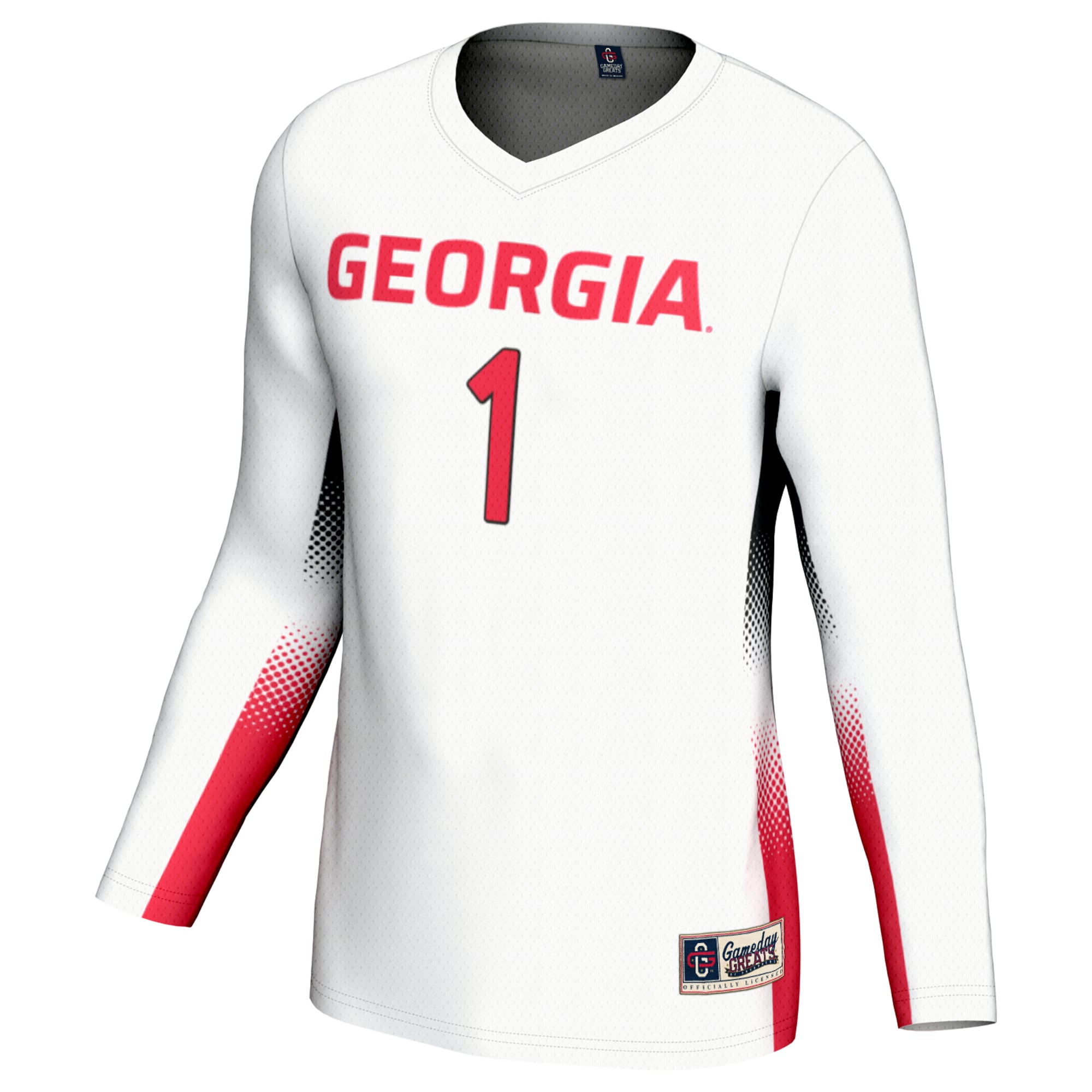 #1 Georgia Bulldogs GameDay Greats Unisex Lightweight Volleyball Jersey - White