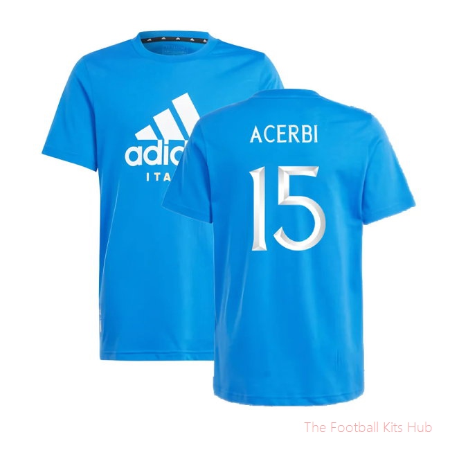 2024-2025 Italy DNA Tee (Blue) - Kids (ACERBI 15)
