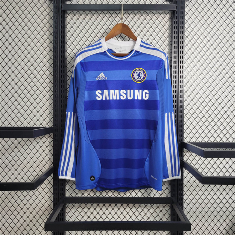 Quick Dry Chelsea 1112 Home Retro Football Shirt - Long Sleeve
