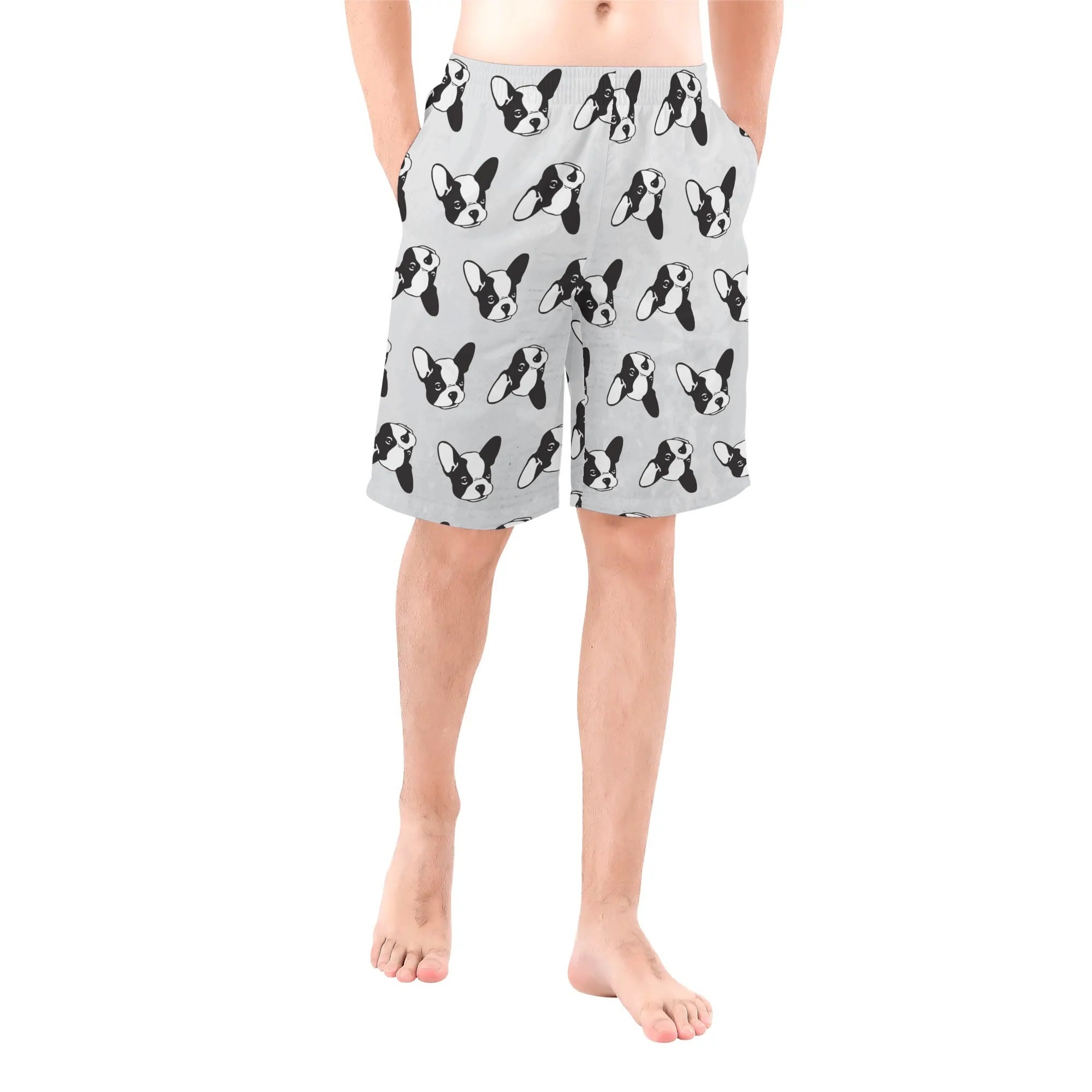 Bulldog Mens All Over Print Shorts For Frenchie Pups | Safe For Paws