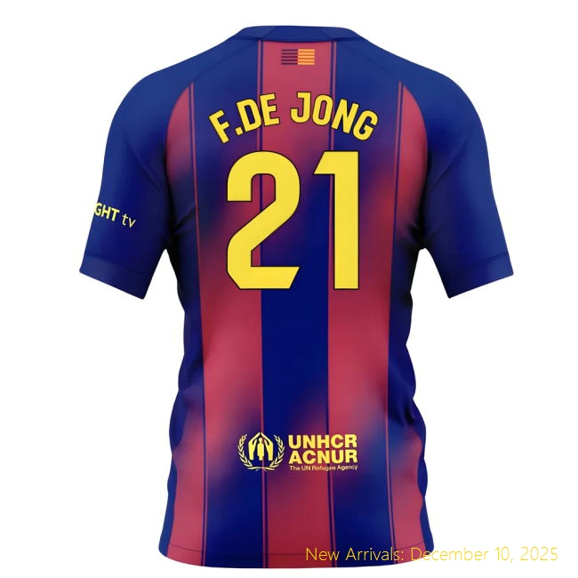 2025-2026 Barca Shirt - Home Edition - Top Grade (De Jong 21) - Kids...