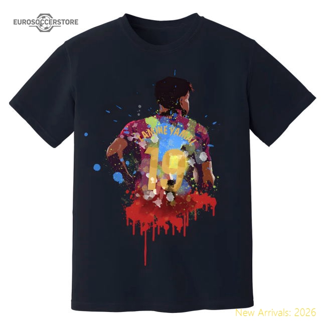 Official Genuine Lamine Yamal Barcelona Art T-Shirt (Black)