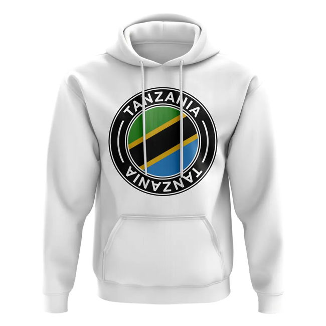 Collector'S-Item Championship Tanzania Football Badge Hoodie (White)