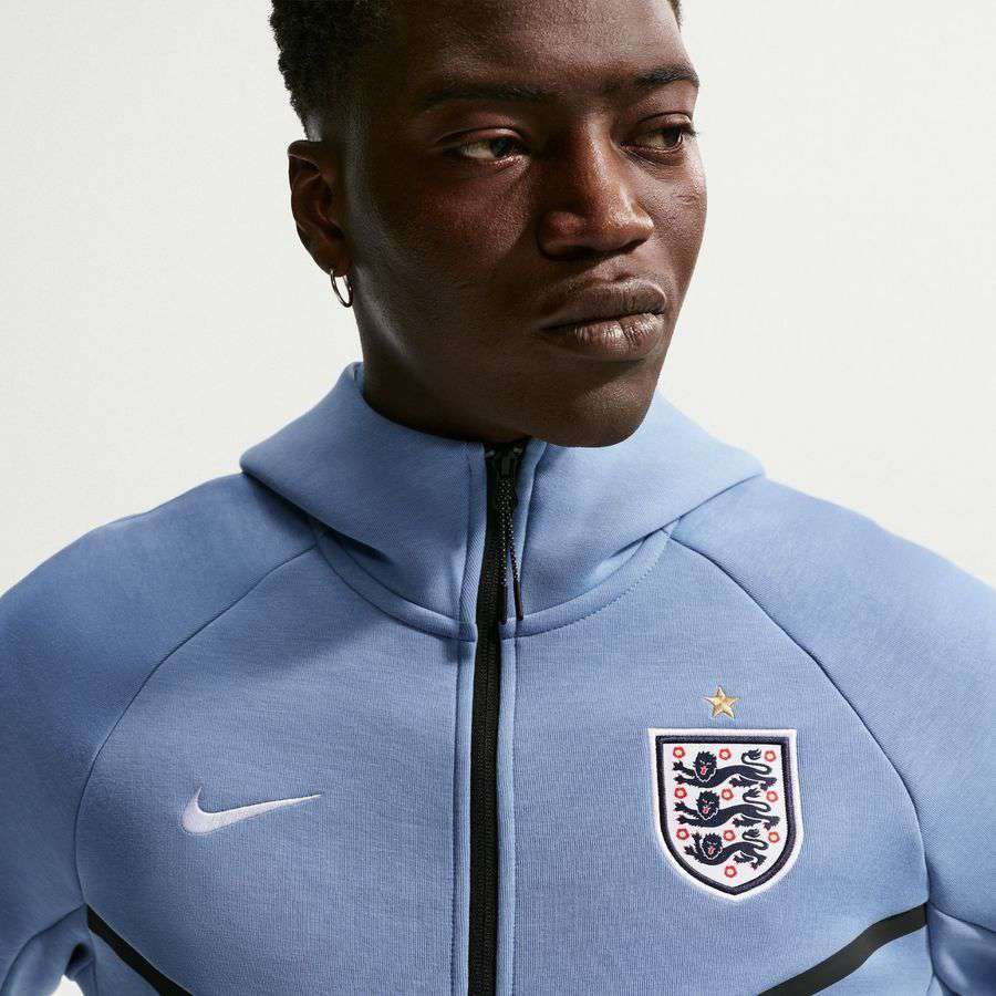 England Hoodie NSW Tech Fleece FZ World Cup 2026 - Work Blue/White