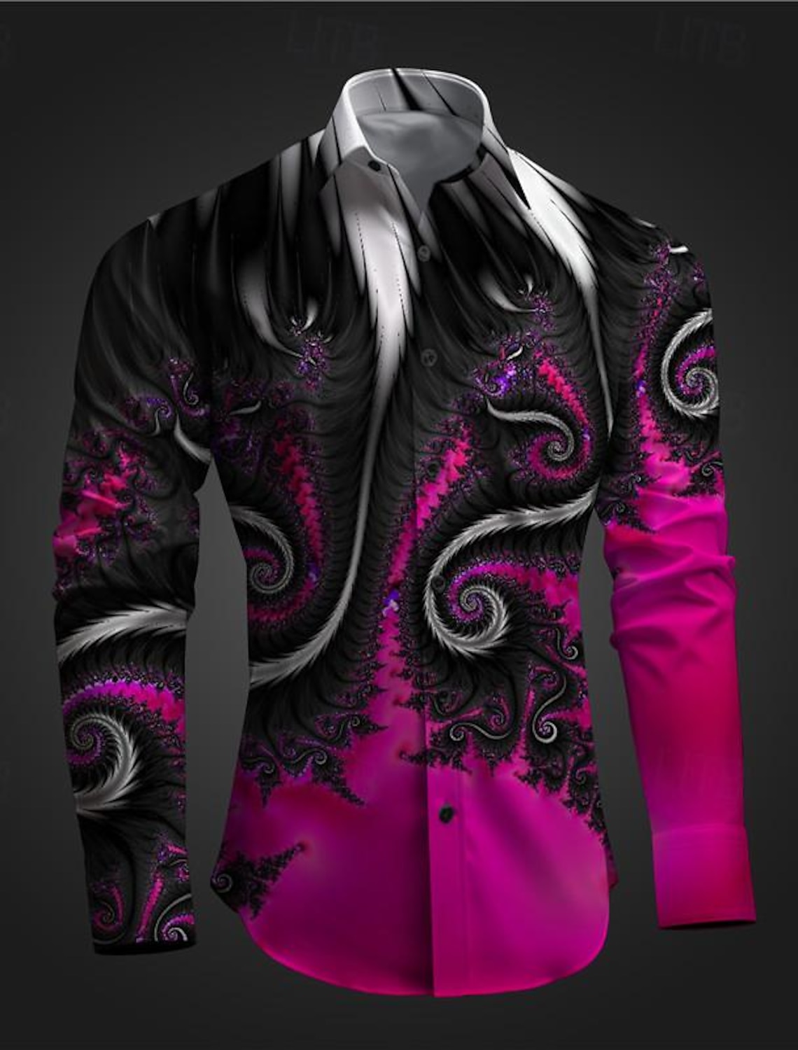 Men's Printed Shirts Long Sleeve Subcultural Vacation Party Street