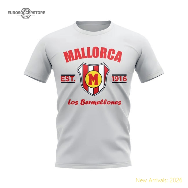 Mallorca Established Football T-Shirt (White) For Men And Women