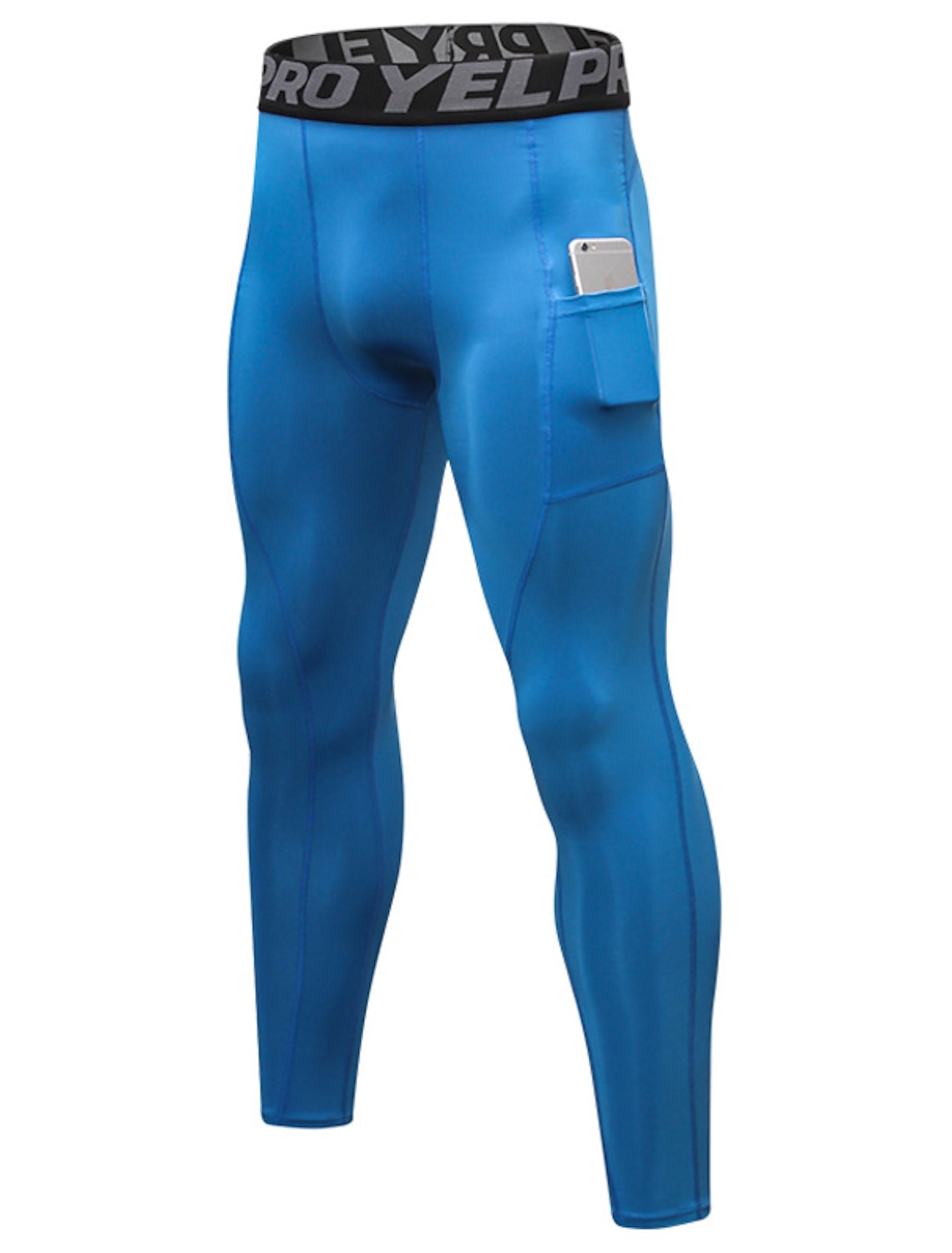 Men's Compression Pants Running Tights Leggings with Phone Pocket Base Layer Athletic Summer Spring Winter Spandex Quick Dry Sweat wicking Power Flex Breathable Gym Workout Running Fitness Skinny