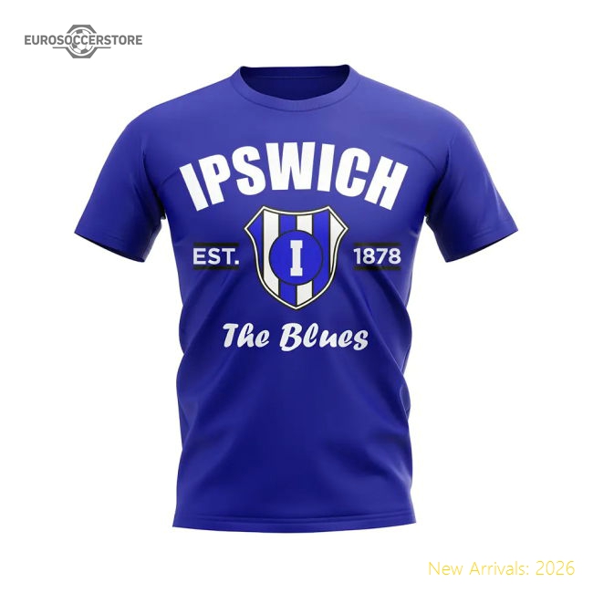 Ipswich Established Football T-shirt (blue) - Collectors Item