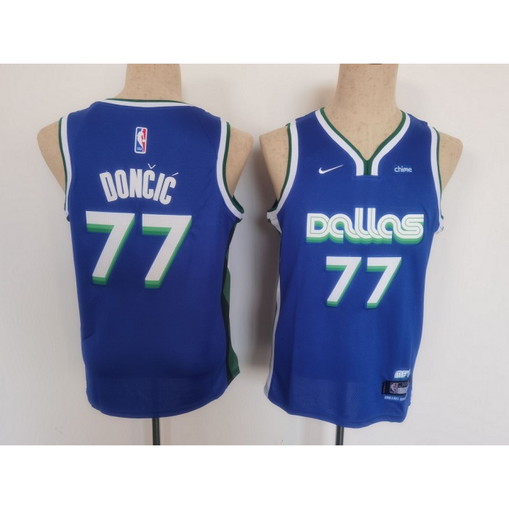 Authentic Dallas Mavericks 77 Blue Jersey - Fan Favorite