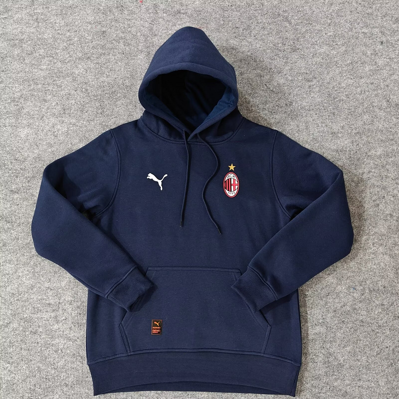 Licensed AC Milan 2425 Navy Hoodie - Official Replica 9373