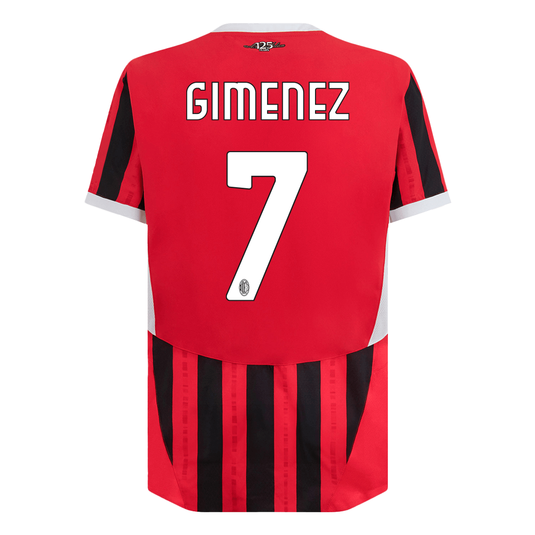 Player Version GIMENEZ #7 AC Milan Home Soccer Jersey 2024/25Authentic