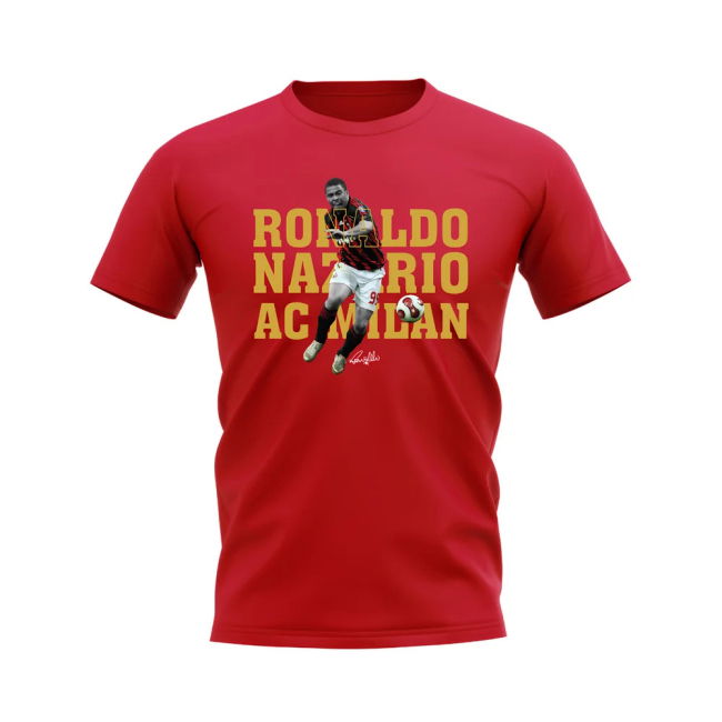 Ronaldo Nazario AC Milan Player official style T-Shirt