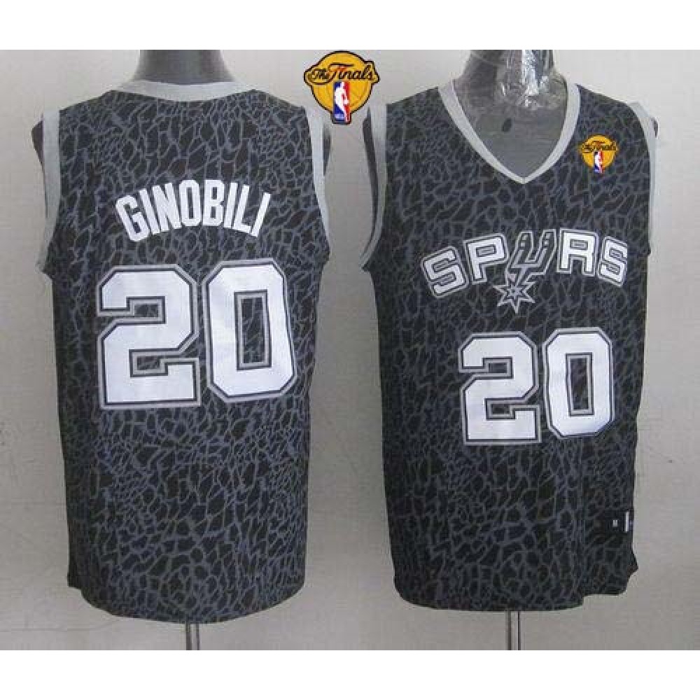 Performance Game-Ready Men's Spurs #20 Manu Black Basketball Jersey