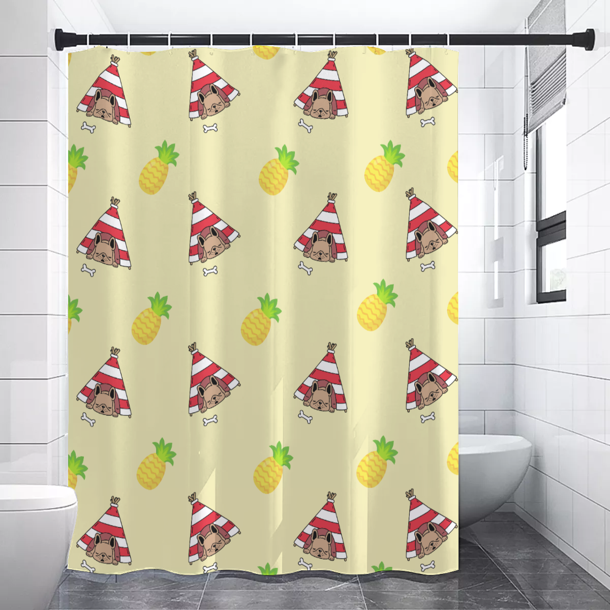 French Bulldog Durable Bruce - Premium Shower Curtains Dog Supplies