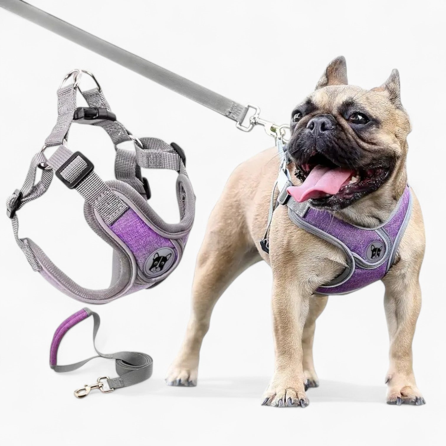French Bulldog Snugwalk Frenchie Adjustable Harness Leash Set –