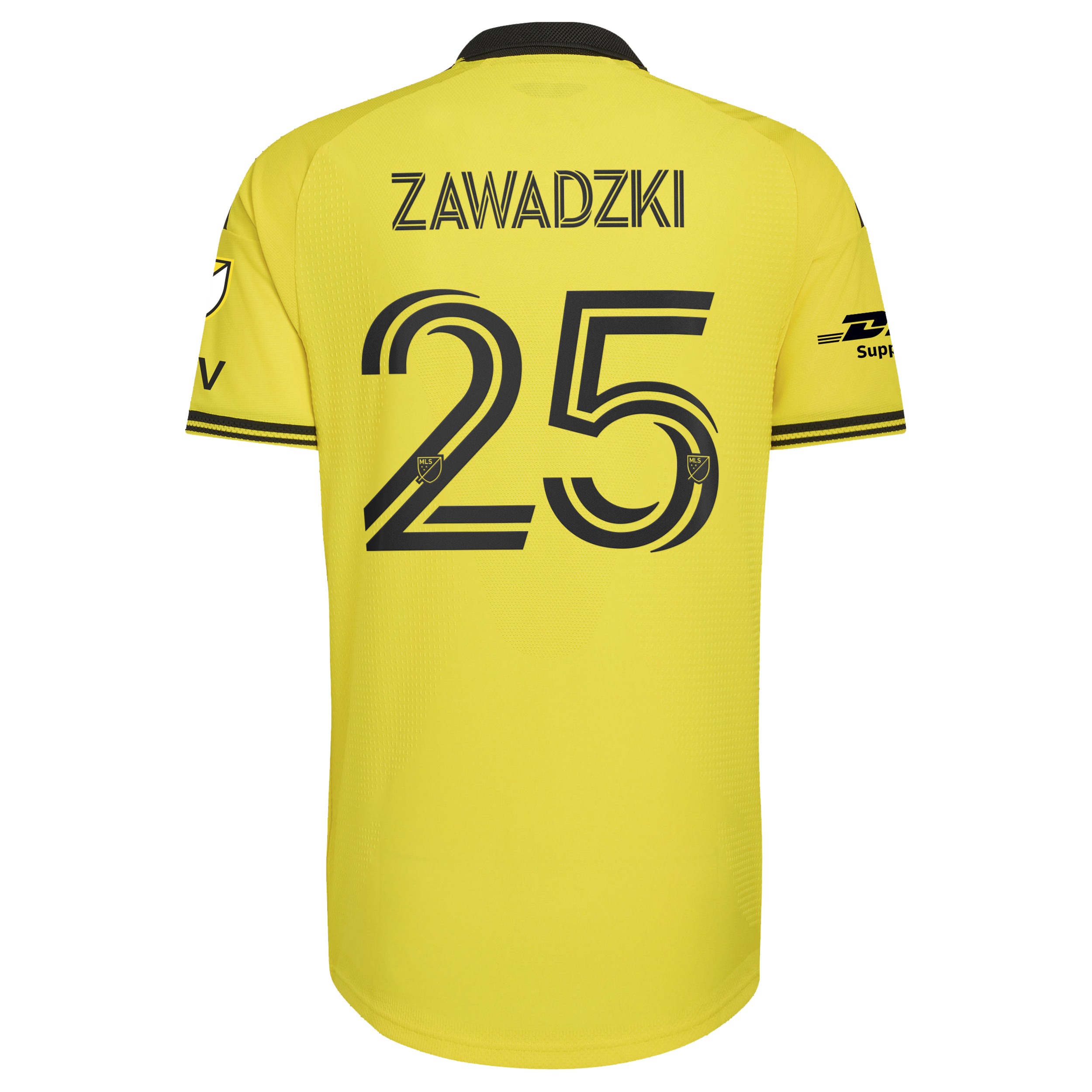 [SJH] Sean Zawadzki Columbus Crew 2026 The Crafted for Excellence Kit On-Field Authentic Patch Jersey - Yellow
