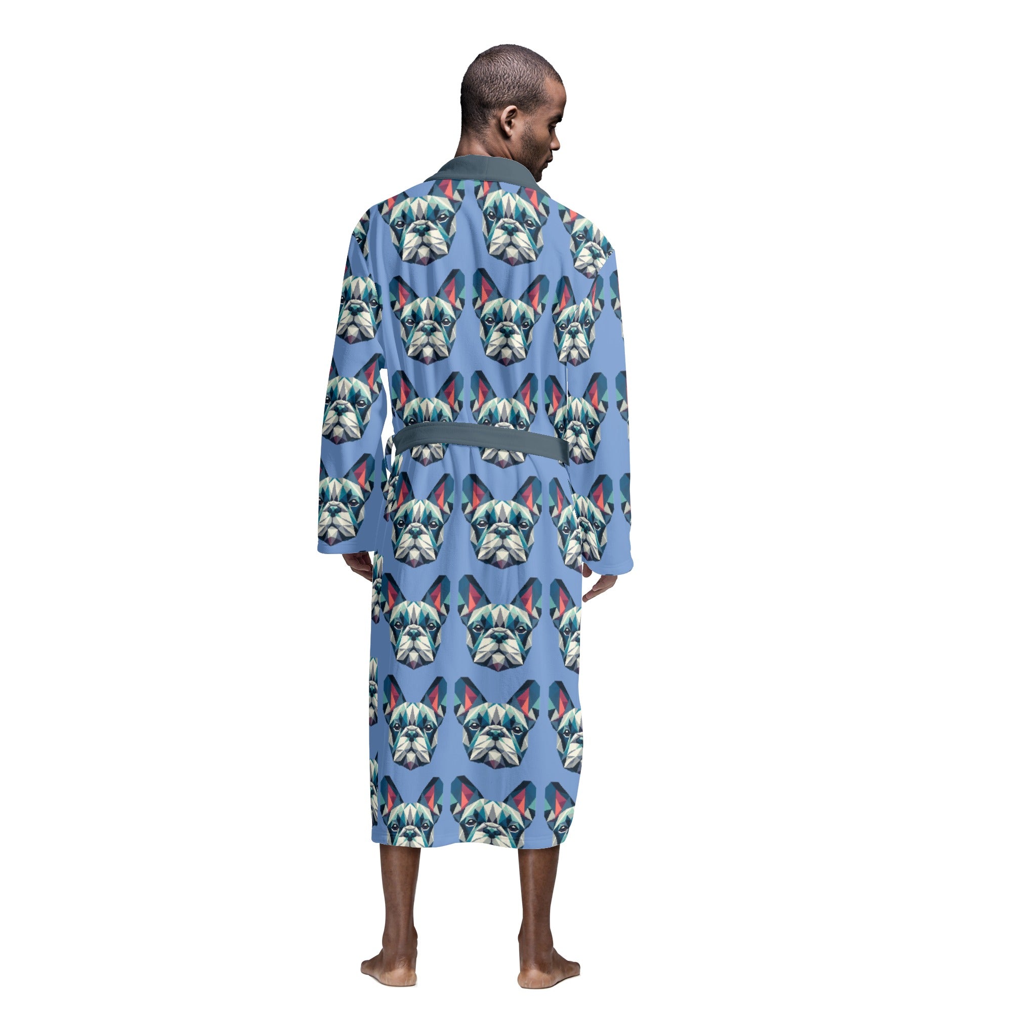 French Bulldog Lover Gus Men Bathrobe Gift For Dog Lovers